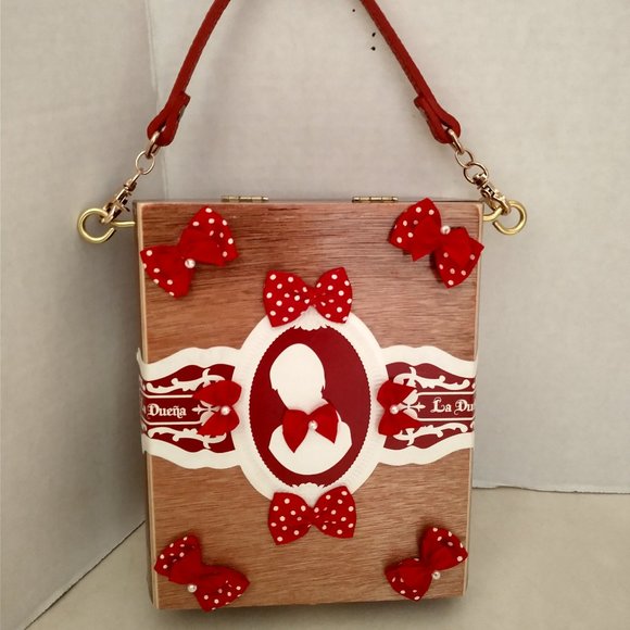 Original Suenos de Saundra Upcycled LA DUENA Cigar Box Purse - Picture 2 of 12